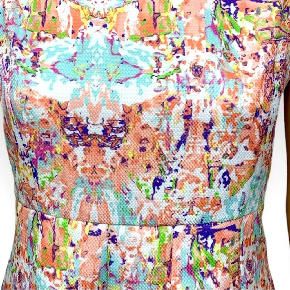 Gianni Bini Orchid Blossom Fit & Flare Pleated Cocktail Mini Dress Size S - Picture 2 of 14